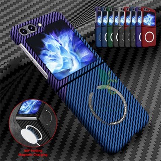 Ốp lưng bằng sợi Carbon mỏng Samsung Galaxy Z Flip 5 Z Flip 6 Vỏ sạc không dây siêu từ tính Vỏ Pc