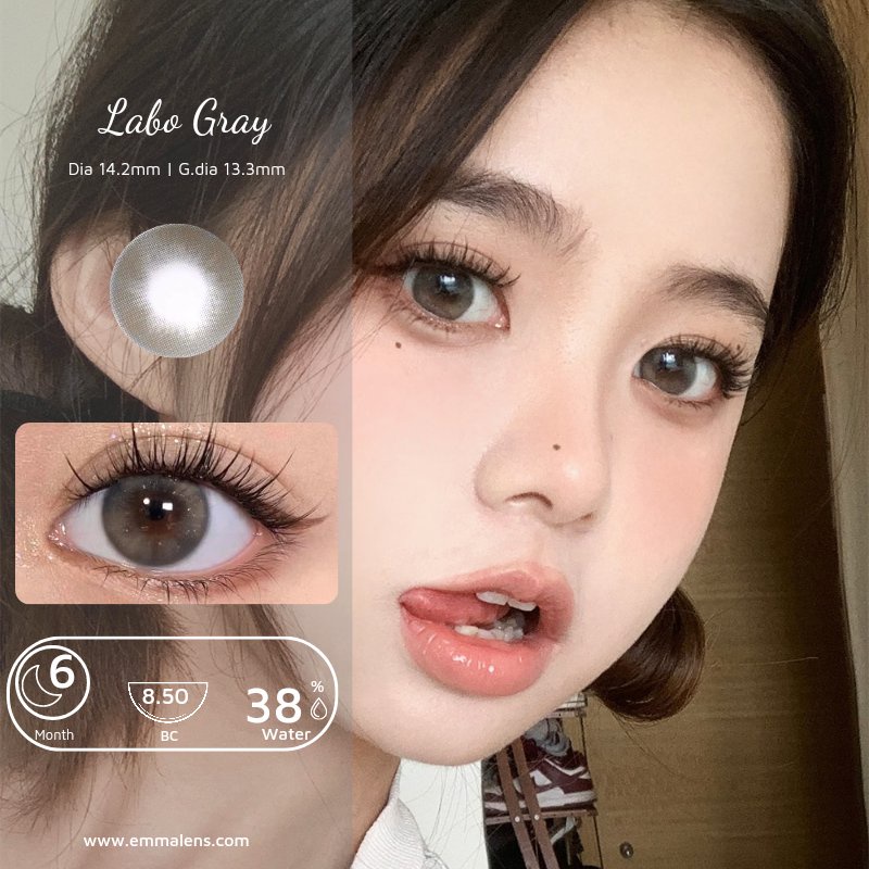 Kính áp tròng Labo Gray | Lens xám tây | Emma Lens