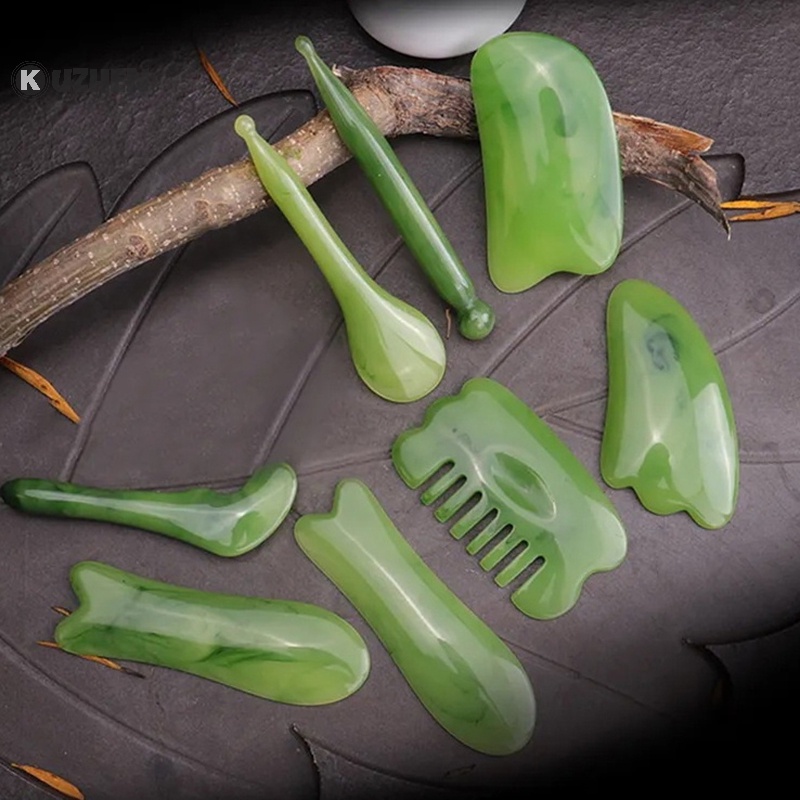 Kuzhen resin gua sha board massager face lifg tool beauty body spa comb hot