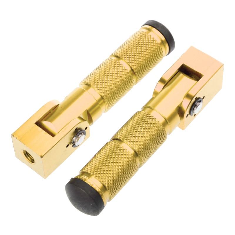 Mặt Trăng 1 Cặp Phụ Kiện Sửa Đổi Xe Máy Nhôm Chân Chốt M10 Xe Máy 90° Gấp cố định - Tựa chân phía trước phía sau