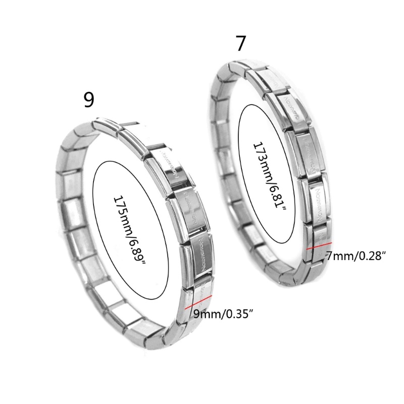 Vòng Tay Chuỗi Hạt Charm Kiểu Ý 18 Mắt Kích Thước 7 / 9mm Cho Nữ