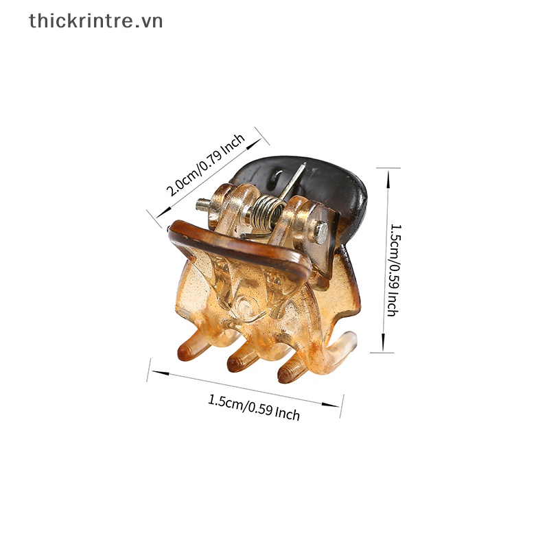 THI 10 Cái / lốc Kẹp Tóc Cho Nữ 1.0 1.5cm Nhỏ Đen Nâu Trong Suốt Móng Vuốt Nhựa Trẻ Em Tạo Kiểu Tóc Phụ Kiện VN