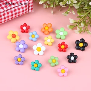 Set 10 Cúc Áo Hình Bông Hoa Nhiều Màu Sắc 18 / 15mm Dành Cho Bé