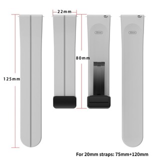 Dây Đeo Thay Thế Khóa Nam Châm 22mm 20mm Cho Đồng Hồ Samsung Watch3 / 4 41M 45mm