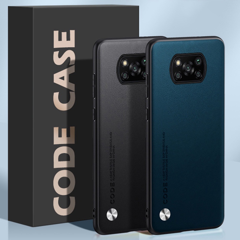 Ốp Điện Thoại Da Viền TPU Dẻo Thời Trang Sang Trọng Cho Xiaomi Poco X3 Pro / X3 NFC