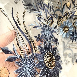 SPEETTY Lưới Thêu Hoa Ren với Polyester Sequin, Miếng Dán Thêu Cho Quần Áo DIY