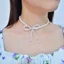 Mya Diamonds Bowknot Neckchain Siêu Cổ Tích Cổ Dây Xích Có Thể Điều Chỉnh Choker Dây Xích