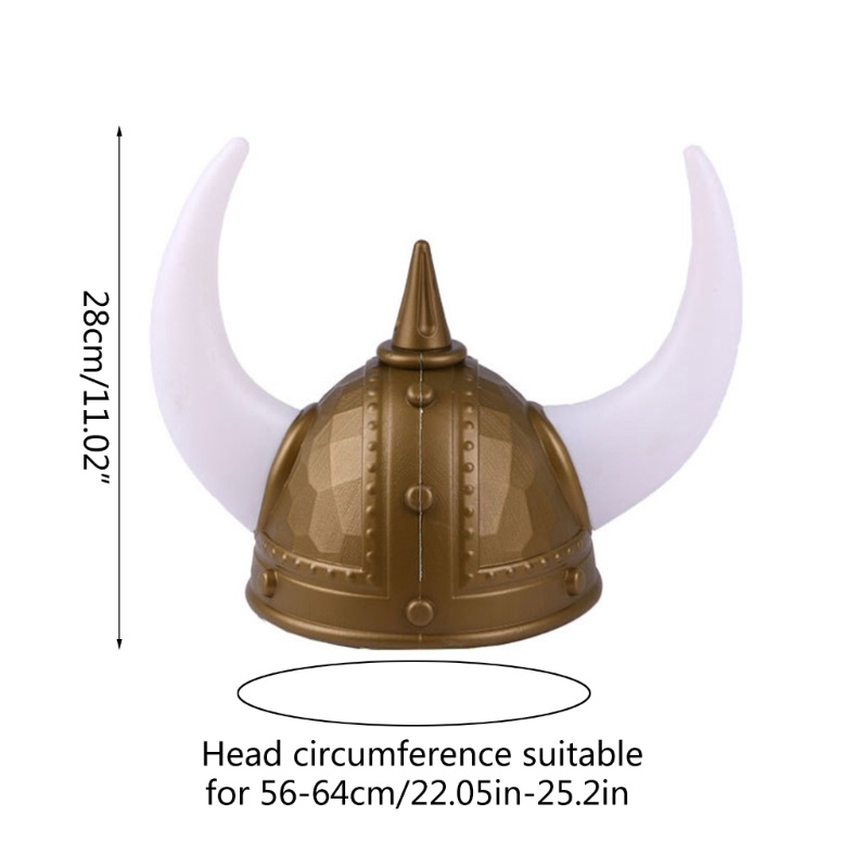 Mis VikingHelmet Mũ Có Sừng Cho Halloween Cosplay Đảng Đạo Cụ Trang Phục Nón Nhà Hát Kịch Trường Chơi Thời Trung Cổ Mũ Đội Đầu