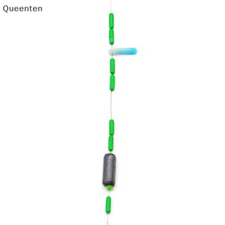 Queenten 300 cái / gói câu cá bobber hình bầu dục màu đen nút chặn không gian đậu kết nối dây câu cá điện trở phụ kiện câu cá qt