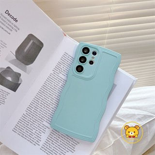 Vỏ điện thoại hình sóng cho samsung galaxy a54 a34 a14 a33 a53 5g a13 5g a04s a22 4g m32 4g a31 vỏ mềm tpu ins style candy color wave edge liquid silicone couple case