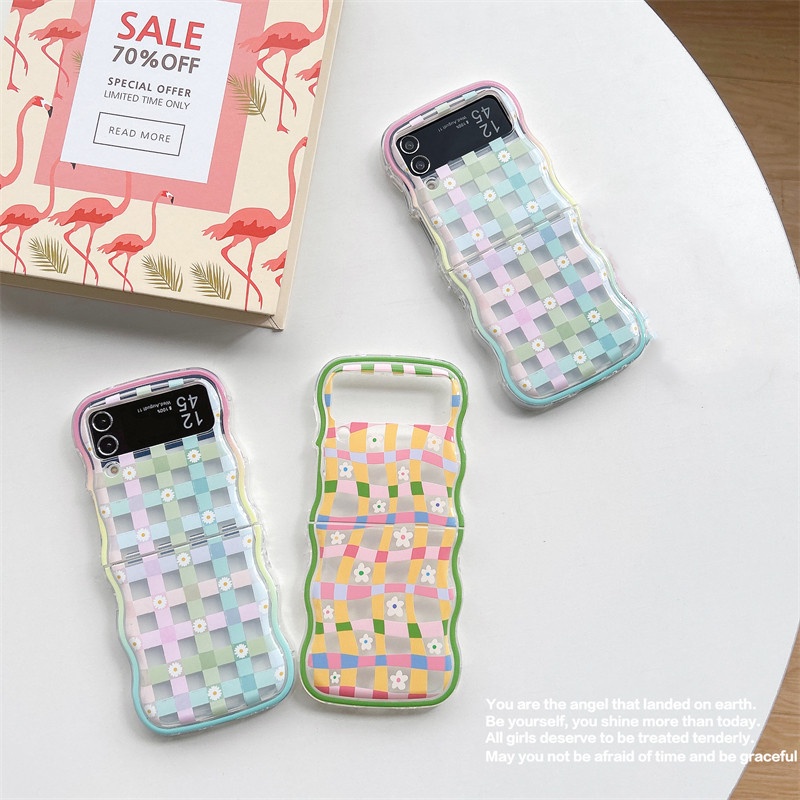 Bao Da Điện Thoại Chống Sốc Kiểu Gợn Sóng Cho samsung galaxy z flip 5 z flip5 zflip5 Ốp