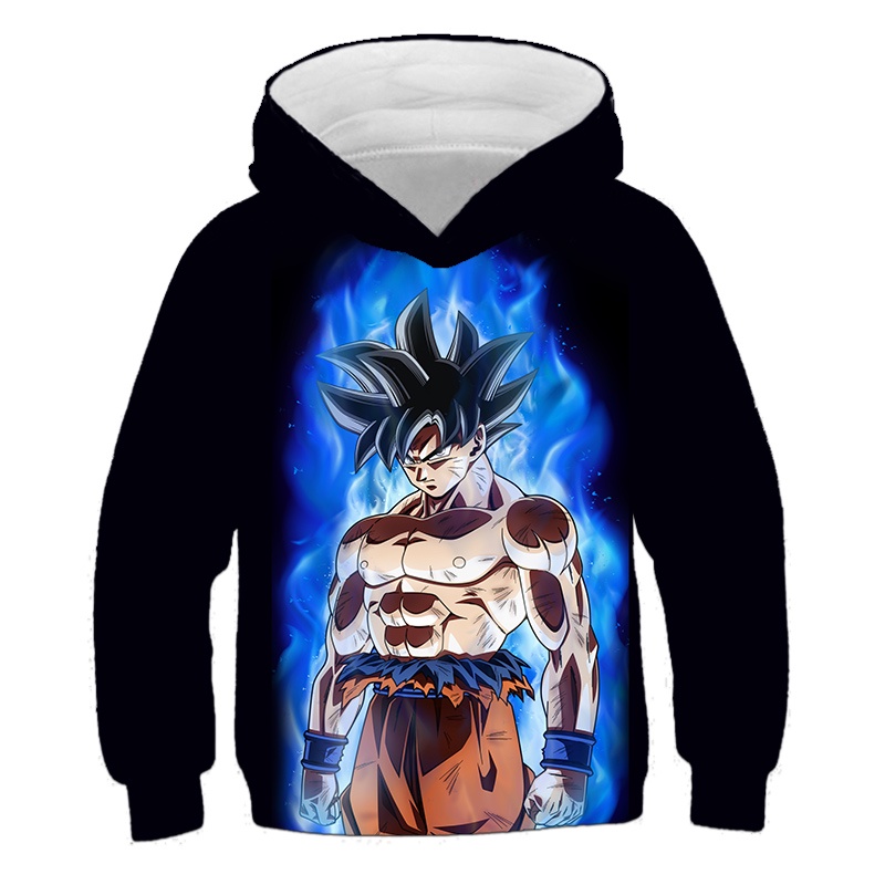 Dragon ball z goku vegeta hoodie cho trẻ em trai và gái in 3d áo thời trang lỏng tay dài áo chui đầu mùa xuân thu