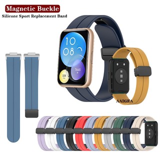 Dây Đeo Silicon Khóa Nam Châm Cho Đồng Hồ Thông Minh Huawei Watch Fit 2 fit2 / Fit