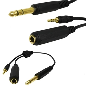 BTM 6 35mm 1 4 Inch Mono Jack Splitter Cáp Dẫn Cắm 3 5mm Nam 4Pole + 6 35mm Nữ Y Spiltter Cáp