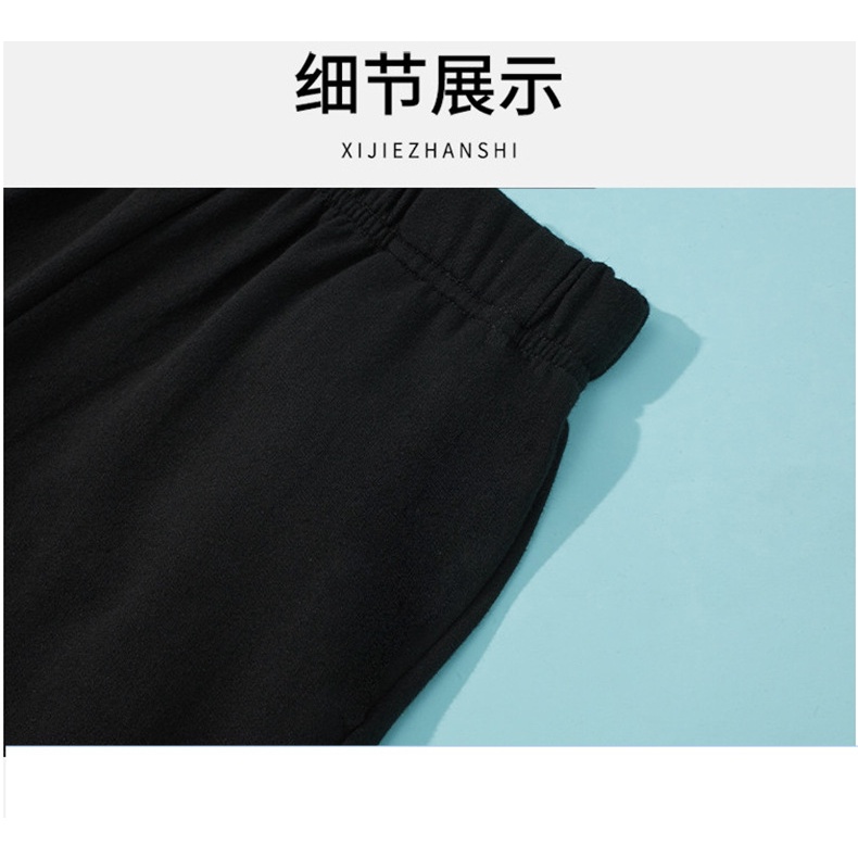 Quần Short Trẻ Em 90-160cm Cotton Nguyên Chất Mùa Hè Mỏng Phong Cách Nam Nữ Đen Rời Thoáng Khí Quần Áo Trẻ Em Thể Thao Hợp Thời Trang Quần Năm Điểm DVOG