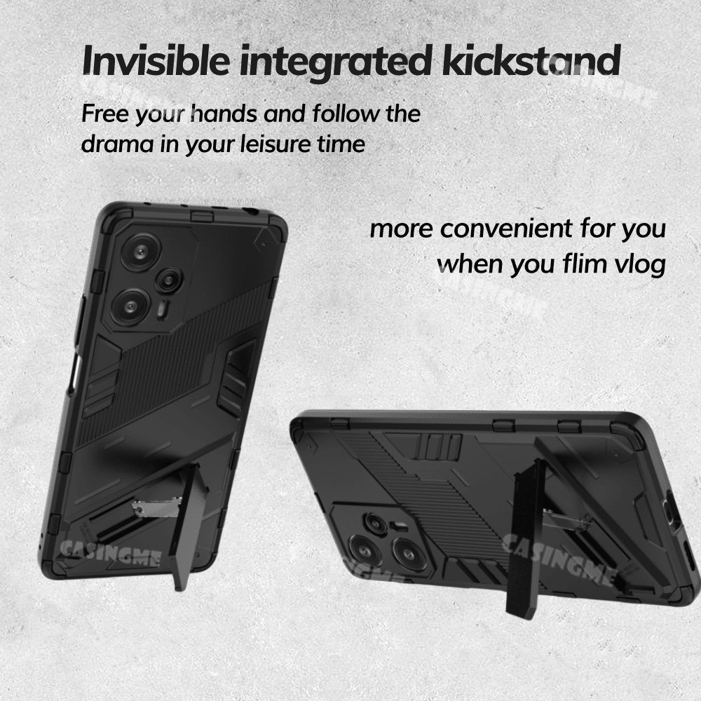 Ốp Điện Thoại Chống Sốc Xiaomi Poco F6 2023 Cho Xiaomi Poco F5 F5Pro 2023 Redmi Note12 Turbo PocoF5Pro 4G 5G Vỏ Bảo Vệ Giá Đỡ Giáp 3D Giá Đỡ Ốp Lưng Cứng