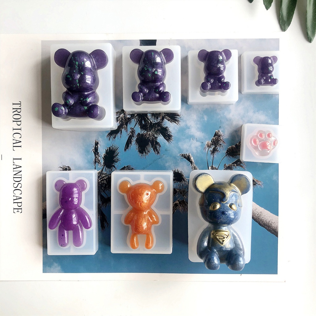 Khuôn Silicone Làm Xà Phòng / Sô Cô La Hình Chú Gấu Đáng Yêu