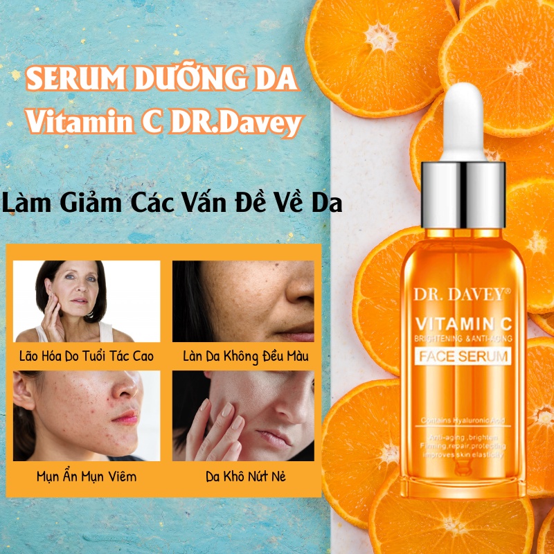 Serum Dưỡng Da Vitamin C Face Serum Dissaar Giảm Sạm Da, Chống Lão Hóa Kích Thích Sản Xuất Collagen