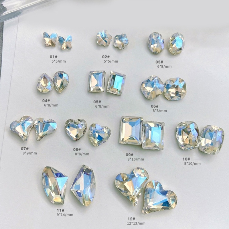 ⚝⚝Richh Set 10 Phụ Kiện Trang Trí Móng Tay Nghệ Thuật Đẹp Mắt Charms