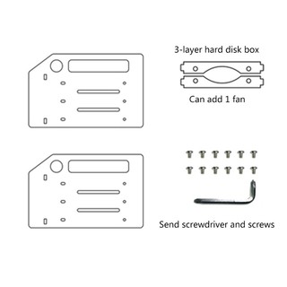 Dusur Khay Nhựa acrylic Nhiều Tầng Đựng Ổ Cứng 3 5in hdd ssd diy Có Quạt Tản Nhiệt