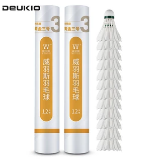 Deukio Set 3 / 6 / 12 Quả Cầu Lông Luyện Tập Trong Nhà Và Ngoài Trời Bền Bỉ