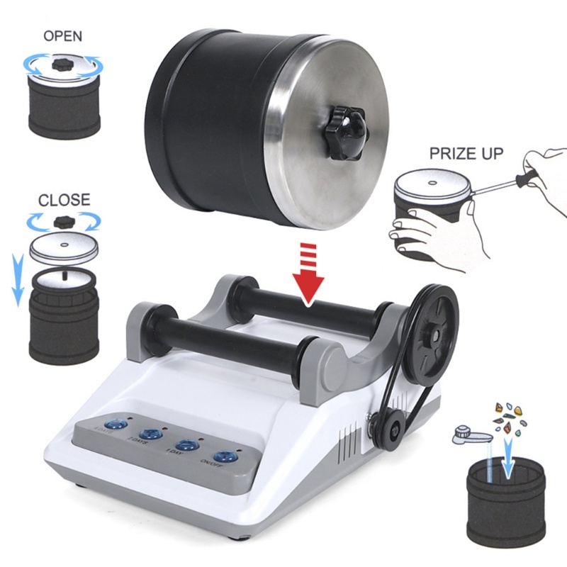 Cinna Rock Tumbler Điện với đá quý đánh bóng - DIY thú vị cho mọi lứa tuổi