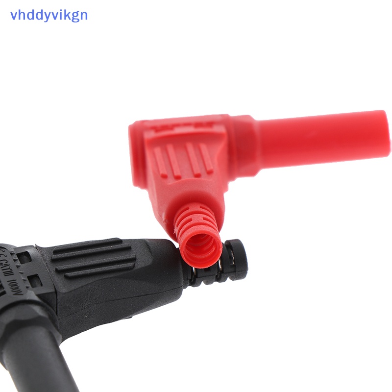 Set 2 Phích Cắm Chuối Góc Phải Cách Nhiệt 4mm Màu Đỏ + Đen