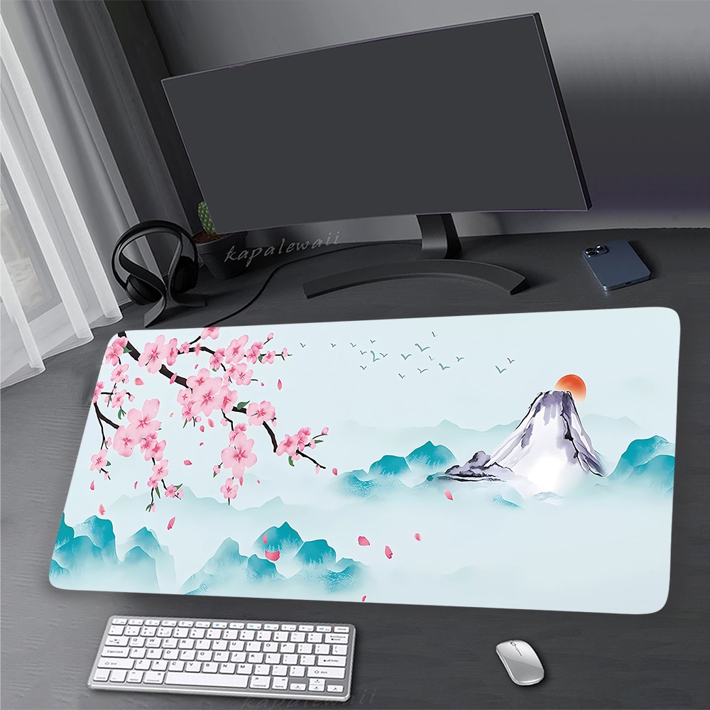 Sakura Mouse Pad 900x400mm Hồng Chuột Thảm Bàn Thảm Cao Su Mousepad Pc Phụ Kiện Bàn Phím Thảm Tốc Độ Trò Chơi Miếng Lót