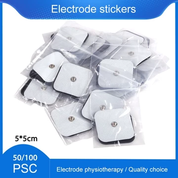 Miếng Dán Điện Cực Cho Hàng chục Điện Châm Cứu Kỹ Thuật Số Máy Trị Liệu 5 * 5cm Nút Gel Tự Dính Điện Cực Miếng Dán 3.5 Mm