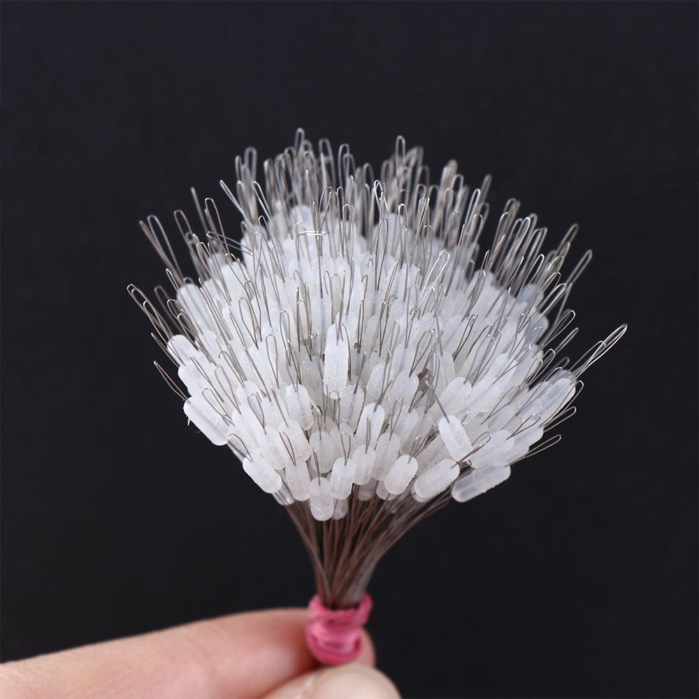 DARON Câu Cá Bobber Đen 300 Cái / gói Nút Chặn Cao Su Dây Câu Điện Trở Đầu Nối Câu Cá Trong Suốt Phao Câu Cá