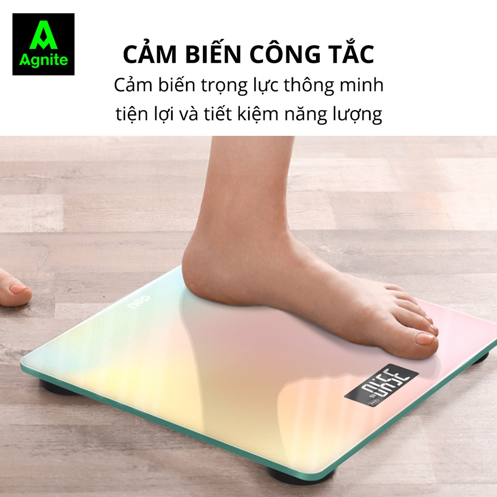 [TẶNG PIN] Cân Điện Tử Sức Khỏe Deli Mặt Kính Cường Lực Chịu tải 180kg Cân Sức Khỏe Có Bảo Hành