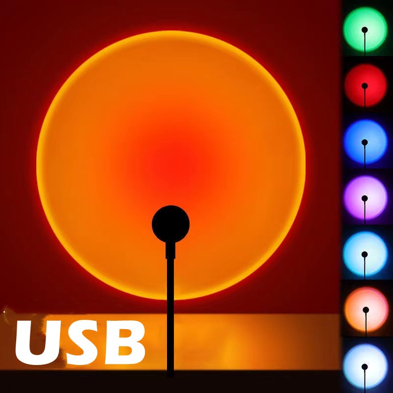 Multi-color usb sunset lights led rainbow neon night lights chụp ảnh ...