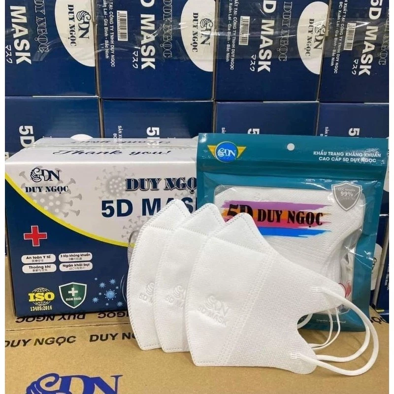 [Chính hãng] Khẩu Trang Y Tế 5D Duy Ngọc, Khẩu Trang Kháng khuẩn, Chống Tia UV