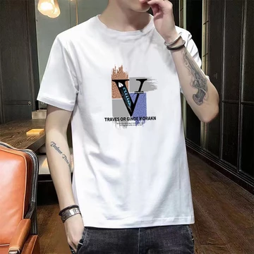 Áo thun ngắn tay màu đen cho nam hàng đầu Mùa hè mới Áo nam Quần áo cỡ lớn Áo dáng rộng Quần áo đơn giản Áo thun thời trang Áo nam áo thun giản dị phong cách hàn quốc người đàn ông in hình t sh