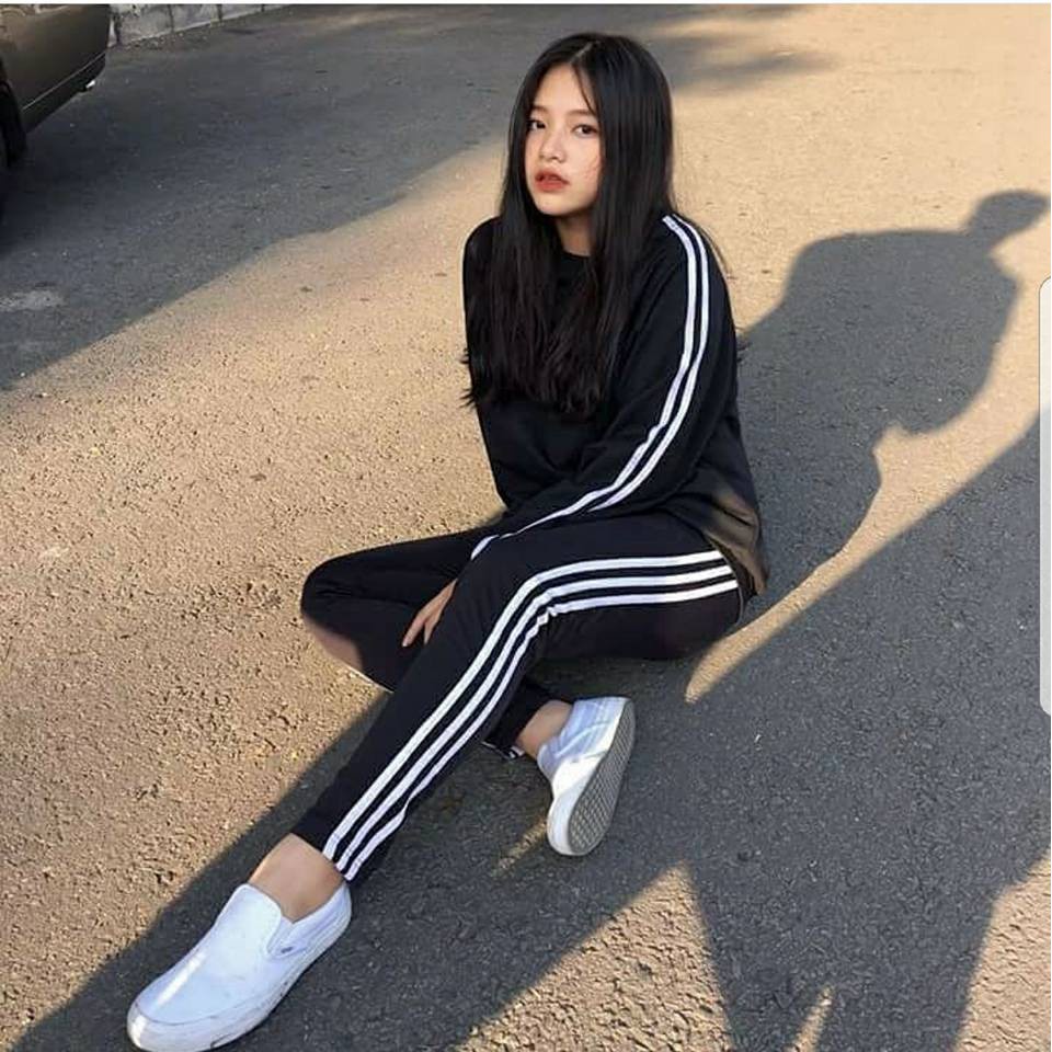 Quần jogger 3 sọc Ống Suông Nam Nữ Bigsize
