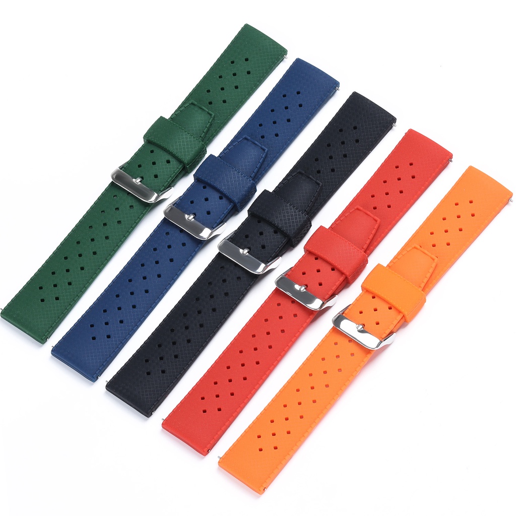 Dây Đeo Đồng Hồ Bằng Silicone Mềm Tháo Lắp Nhanh Chống Nước 20mm 22mm Cho Seiko