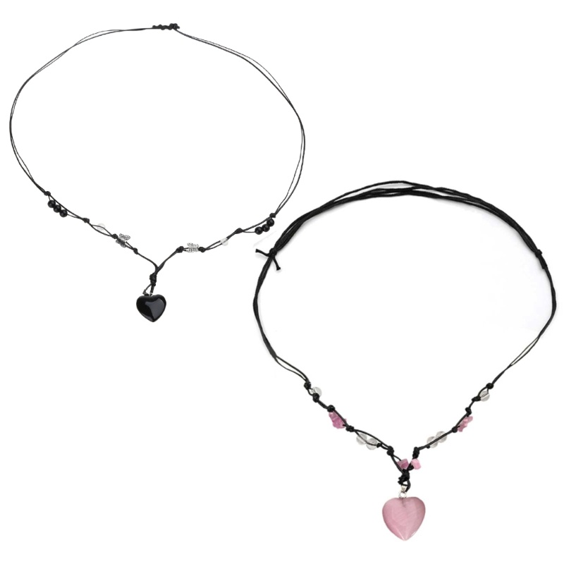 Vòng Cổ Choker Dây Thừng Đính Đá Quý Unisex