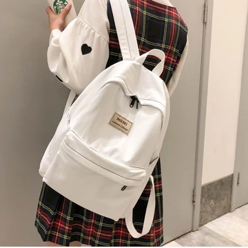 Women's Minimalist Woven Straw Backpack – Water-Resistant, for School