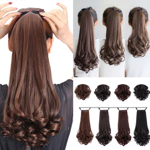 Dây đeo thẳng đuôi ngựa nối tóc đuôi ngựa kẹp tóc giả tóc thẳng tóc dài giả đuôi ngựa