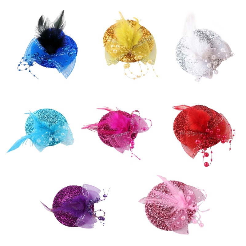 OXXGGKAO Đảng Fascinator Hoa Fascinator Cô Gái Mũ Fascinator Với Lấp Lánh
