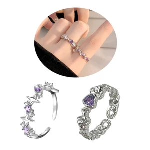 Nhẫn mở BTF Nhẫn đính hôn Nhẫn có thể điều chỉnh Chất liệu hợp kim Trang sức thẩm mỹ