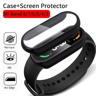 Ốp Điện Thoại 2 Trong 1 + Miếng Dán Bảo Vệ Màn Hình Cho Xiaomi Mi band 8 7 6 5 4 3 Miband 6 7 band 5 4 3 NFC