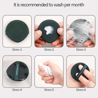 7 Cái / hộp Bộ Puff Bột Mỹ Phẩm Mềm Không Cao Cấp Hai Mặt - Ướt Khô Sử Dụng Miếng Bọt Biển Trang Điểm Có Thể Giặt Được Có Hộp