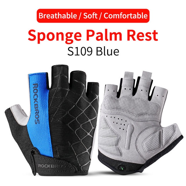 ROCKBROS Găng Tay Thể Thao Hở Ngón Thoáng Khí Chống Sốc Cho Nam Nữ