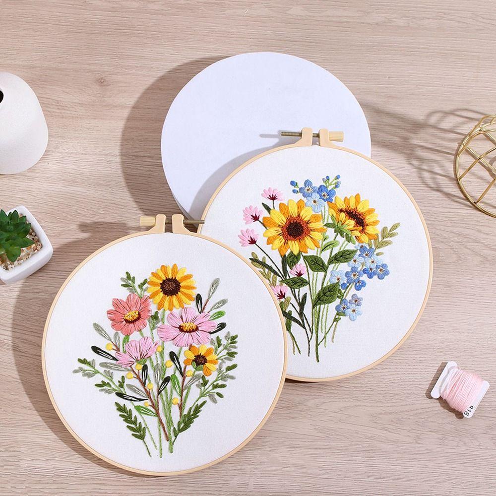 ODAKA Thêu Thực Hành Bộ, Thêu Hoop Kim Đấm Hoa Thêu Phụ Kiện May Trang Trí Handmade DIY Bộ Dụng Cụ Thêu Trang Trí Nhà Cửa