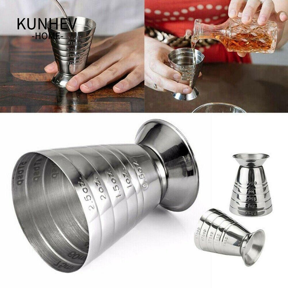 KUNHEV đong KUNHEV 75ml bằng thép không gỉ có thang đo pha chế cocktail cho quầy bar