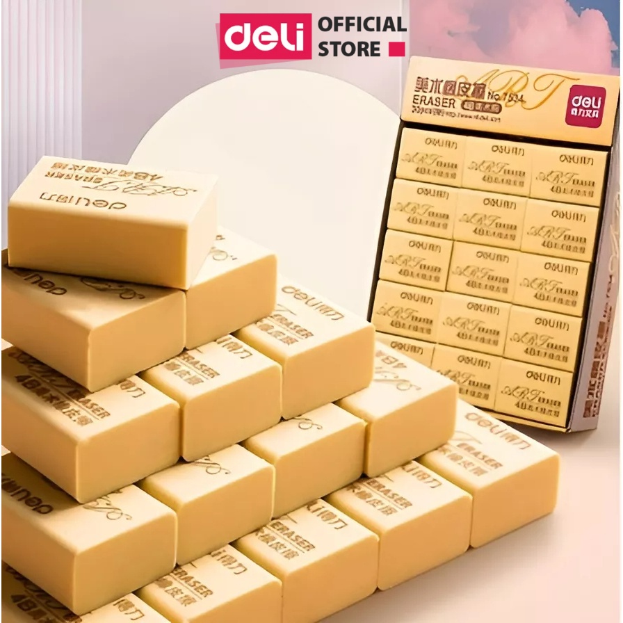 Gôm Tẩy Bút Chì 4B Deli - Tẩy Sạch Sẽ, t Vụn, Không Mòn Giấy - Phù Hợp Cho Học Sinh, Văn Phòng, Vẽ Tranh, Phác Thảo