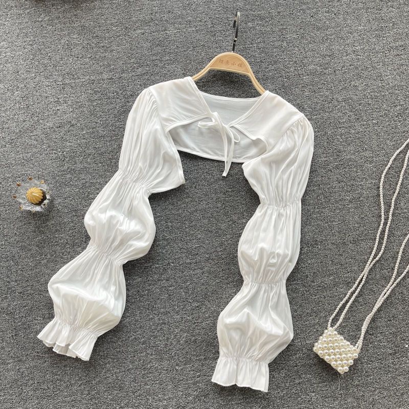 Milyfashion Kỳ Nghỉ Thời Trang Khăn Choàng Chống Nắng Bên Ngoài Trận Đấu Nữ Thiết Kế Cảm Thấy Siêu Cổ Tích Phù Hợp Với Niche Ngắn Phong Cách Mới Dài Tay Bl