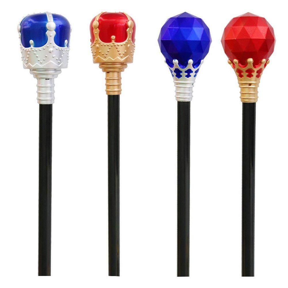 SAIA Công Chúa Hoàng Tử mía, Hiệu Suất Cosplay Đạo Cụ Vua Nữ Hoàng Scepter, Trang Phục Halloween Tinh Tế Nhựa Đỏ / Xanh Đũa Phép Gril