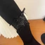Woke Nữ Ren Chắp Vá Bê Tất Ren Tất Trang Trí Dài Fishnet Vớ